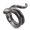 Black, variant on Cuff Finger Black Ring Snake Statement Polished Textured Antique Size 5 Adjustable 15.5mm P464