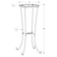 thumbnail image 2 of Monarch Accent Table Hammered Black Metal With Tempered Glass, 2 of 5