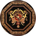 thumbnail image 1 of Ahgly Company Indoor Round Traditional Saddle Brown Persian Area Rugs, 3' Round, 1 of 6