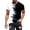 v#140Black598, variant on Rggeeun Men'S T-Shirt Gradient Tie Dye Style Pattern Breathable Loose Fit Short Sleeve Crew Neck Knit For Baseball Sports Trendy Tee,Army Green,L