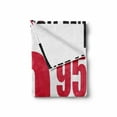thumbnail image 2 of 70th Birthday Soft Flannel Fleece Throw Blanket, Funny Slogan Like 69 Plus Tax Words Birthday Old People Party, Cozy Plush for Indoor and Outdoor Use, 70" x 90", Dark Coral White, by Ambesonne, 2 of 6