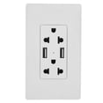 thumbnail image 3 of Enchufe de pared de EE. UU., enchufe de pared USB doble, Panel de toma de corriente, cargador de enchufe de pared de EE. UU., calidad en la que puede confiar, 3 of 8