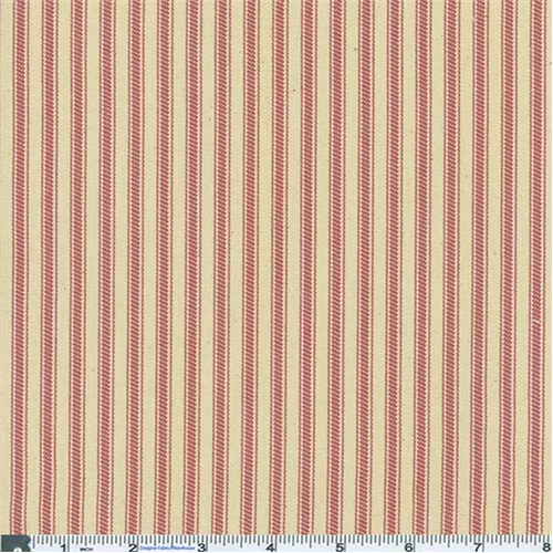 Dusty Pink/Beige Canvas Stripe, Fabric Sold By the Yard