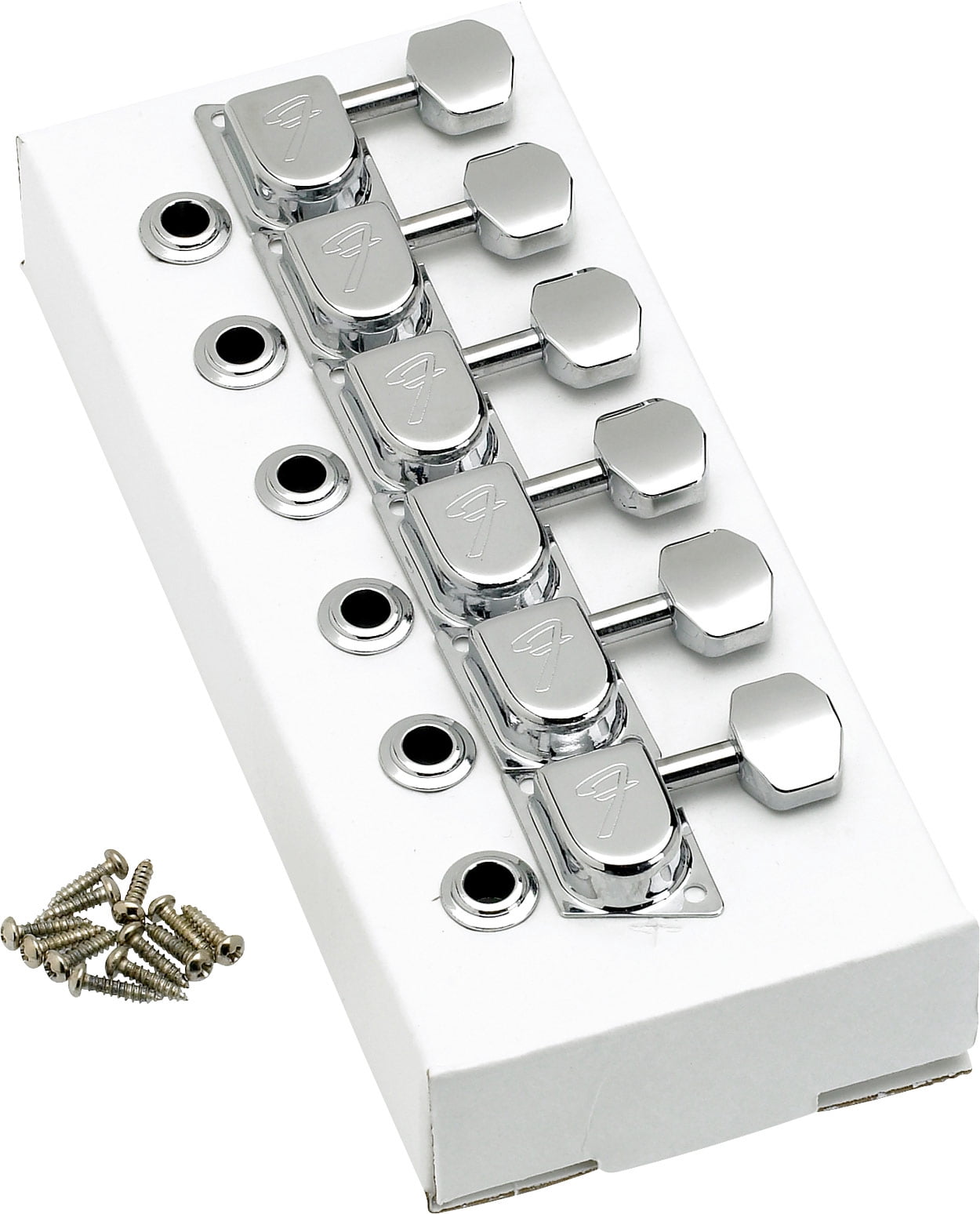'70s "F" Style Stratocaster/Telecaster Tuning Machines (Chrome) (Set of 6)