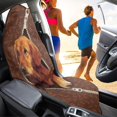 thumbnail image 4 of Uourmeti Front Seat Towel Cover Machine Washable Microfiber, Compatible with Van Truck Seat, for Cars Trucks SUVs, Golden Retriever Design, 4 of 7