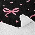 thumbnail image 5 of Manfei Pink Bow Knot Loves Bed Spread Queen,Minimalist Geometric Polkadot Queen Coverlet Set,3pcs,1 Quilt and 2 Pillowcases, 5 of 7