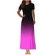 thumbnail image 1 of Vestido Corto de Verano de la Moda de las Mujeres Impreso de Manga Corta Cuello Redondo Tobillo de Longitud Vestido Casual, 1 of 4
