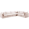 thumbnail image 4 of Meridian Furniture Jacob Sectionnel Modulaire en Velours Rose, 4 of 13