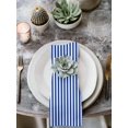 thumbnail image 2 of Navy Blue Stripe Cloth Napkins Set of 8 Reusable Dinner Napkins, Modern White Vertical Striped Geometric Cocktail Napkin Washable Table Napkins for Wedding/Holiday Party/Baby Shower 20"x20", 2 of 7