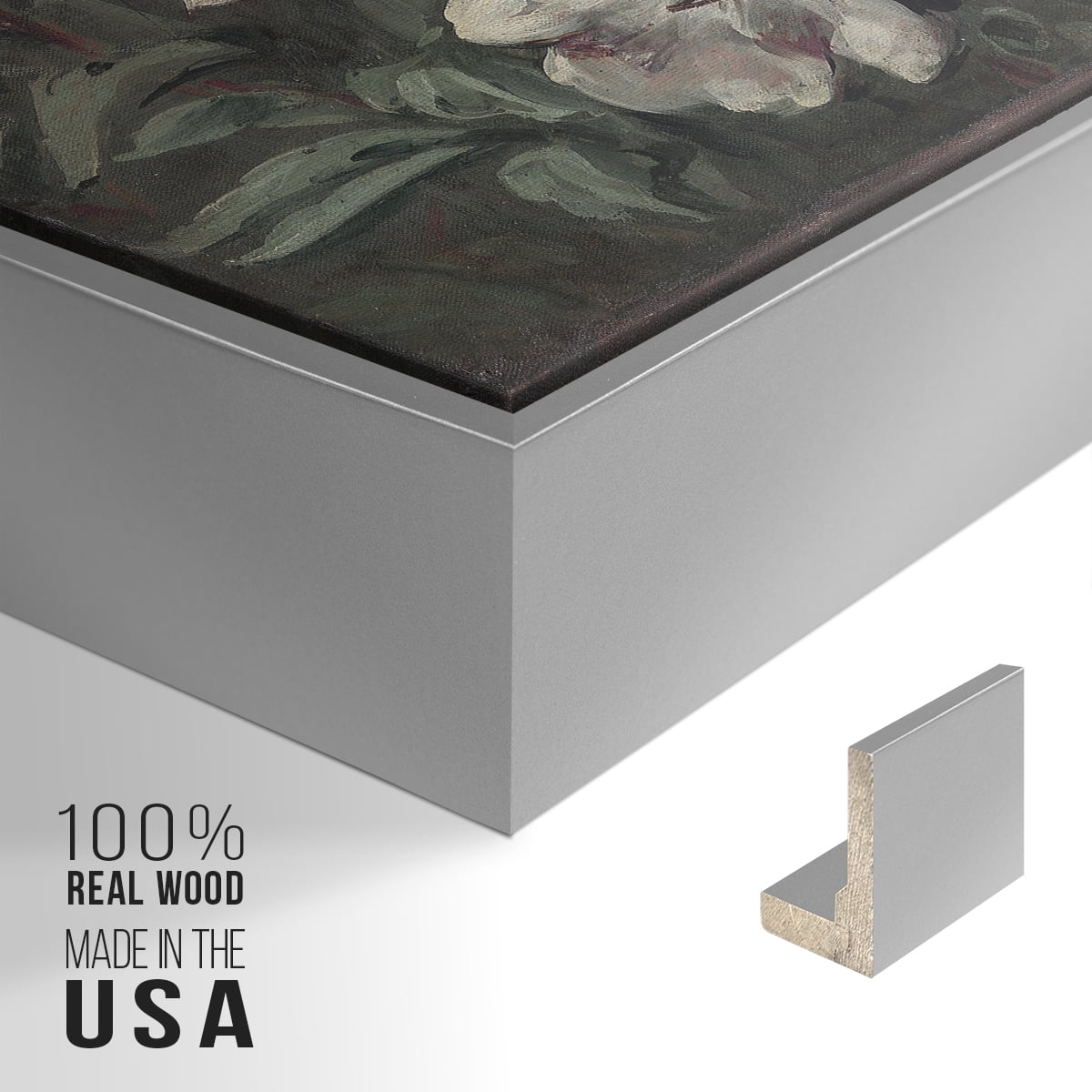 Vintage Botanical Print-LXXXVIII By Wexford Home Framed in Silver Wood Gallery Wrapped Canvas 17 in. x 25 in.