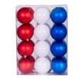 thumbnail image 3 of Juego de adornos Vickerman de 3 pulgadas, rojo, blanco y azul, 24 piezas, 3 of 3