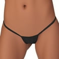 thumbnail image 2 of WEIWEN G String Thongs for Women Mini Micro Panties High Cut Underwear Low Rise Tiny T-Back Thong Panty Black, S, 2 of 4