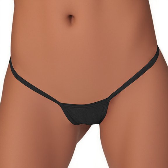 Women Thong Underwear Low Rise No Show Panties Comfortable G String For Daily Wear, XXL, Black