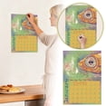 thumbnail image 1 of Calendrier Mural Fait Main Exquis avec Illustrations de Poissons Rouges pour la Maison, 1 of 6