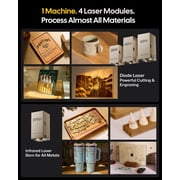 LaserPecker LX2 All-in-One Desktop Laser Engraver Cutter, 20W, 19.7 x 12 Working Area, 1000mm/s High-Speed