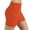 Orange, variant on Wyobmus Biker Shorts for Women With Pockets Summer High Waisted Tummy Control Stertchy Yoga Workout Breathable Running Gym Ribbed Knit Active Shorts Red