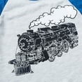 thumbnail image 5 of Boys Summer Outfits Train Print Short Sleeve T-Shirt And Shorts 2-Piece Casual Kids Suit, 5 of 9