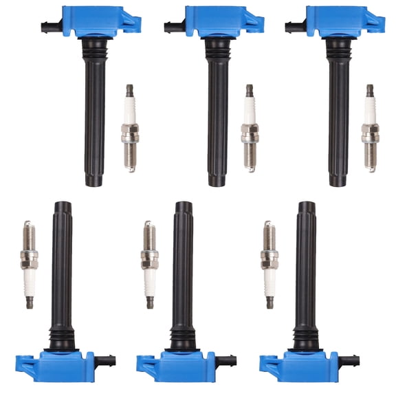 Set of 6 Performance ISA Ignition Coil and Iridium Spark Plugs Compatible with 2011-2015 Jeep Grand Cherokee 3.6L V6 Replacement for UF648