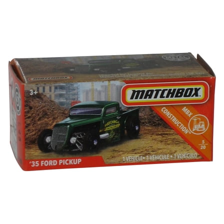 Matchbox MBX Construction 5/20 (2018) Power Grabs Box Green '35 Ford Pickup Truck 21/100