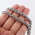thumbnail image 4 of QQTDFG New Design Stainless Steel 18K Gold Plated Link Chain Necklace 7"-40" Mens Gift-Silver-4mm-18inch or 45cm, 4 of 9