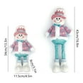 thumbnail image 3 of Christmas Doll Decorations, Santa Claus and Snowman Plush Doll with Glitter for Window Display, Stretchable Legs for Shelf Mantle Decor(B), 3 of 5
