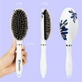 thumbnail image 3 of Hair Brush Boar Bristle Hair Brushes for Women Kids Thick Curly Wet Dry Hair, Detangling Brush Adds Shine, 3 of 8