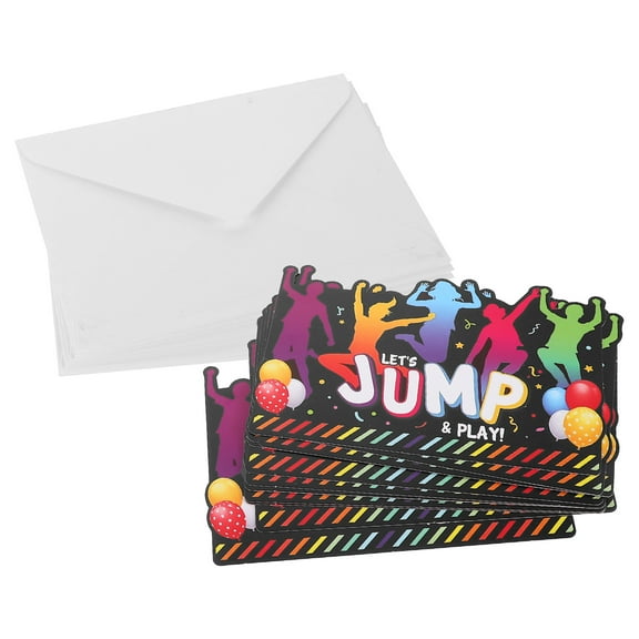 12 Sets Jumping Theme Birthday Party Invitations With Envelopes Skipping Party Invites For Boys And Girls Kids Birthday Celebrations