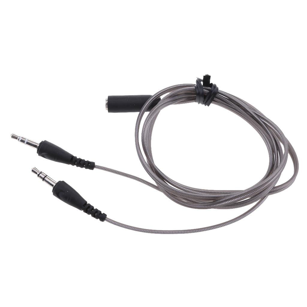 3.5mm 2 Male to Female Y Splitter Cable with Separate Microphone and