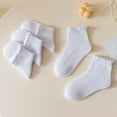 thumbnail image 3 of fatyb Boys Girls Cotton Socks 10 Pairs No Show Socks Kids Dress School Uniform White Socks for 3-14 Years, 3 of 7