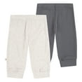 thumbnail image 2 of Huggies Baby Boy Organic Cotton Jogger Pants, 2-Pack, Sizes NB-9M, 2 of 6