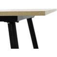 thumbnail image 4 of INO Design 5 Piece Modern Kitchen Dining Room Table Set for 4, Classic Wooden Desk Top with Upholstered Fabric Chairs with Metal Legs (Grey), 4 of 7