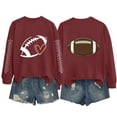thumbnail image 4 of GZWYHT Football Sweatshirts for Women Plus Size Sweatshirt Travel Sweatshirt Beach Sweatshirt Cute Fall Sweatshirt Summer Sweatshirt Teacher Sweatshirt Women Football Outfit，Red，3XL, 4 of 7