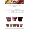 thumbnail image 2 of MixMatchy Women's Striped Print Ruffled Edge Ribbed Knit Crop Tube Top, 2 of 4