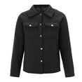 thumbnail image 2 of Vedolay Coat for Women Winter Solid Long Sleeve Open Front Long Cardigan Coat Black,L, 2 of 4