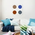 thumbnail image 2 of Wynwood Studio Abstract Modern Canvas Art - Colorful Polka Dots, Wall Art for Living Room, Bedroom, and Bathroom, 20 in x 20, Brown and Blue Home Decor, 2 of 5