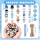 thumbnail image 2 of Juego de abalorios de madera Cinnvoice, 240 unidades, con diseño invernal, cuerda de 10 m, 2 of 6