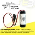 thumbnail image 5 of 3V 3000mAh PLC Battery Compatible with CR8.L, CR8.LHC, CR8-LHC, TH559EDV410R, 5 of 7