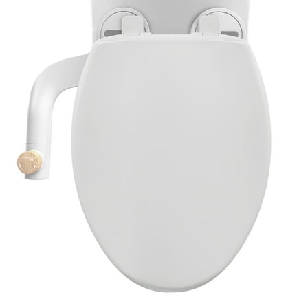 Bio Bidet Essential Bidet Attachment with Elongated Slow Close Toilet Seat
