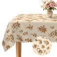 thumbnail image 7 of Vintage Orange Floral Rectangular Tablecloth,60x84 Inch,Waterproof Decorative Table Cover for Dining Room Kitchen, 7 of 7