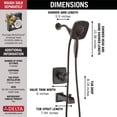 thumbnail image 4 of Delta Faucet Ashlyn 17 Series Dual-Function Tub And Shower Trim Kit With 2-Spray Touch-Clean In2Ition 2-In-1 Hand Held Shower Head With Hose, Venetian Bronze T17464-Rb-I (Valve Not Included), 4 of 5