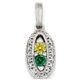 thumbnail image 2 of 14K White Gold Family Jewelry Diamond Semi-Set Pendant, 2 of 3