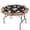 BLACK, variant on 47" Round 8-Player Foldable Poker Table, Texas Hold'em Blackjack Table, Blue, Steel Legs & Deep Cup Holders