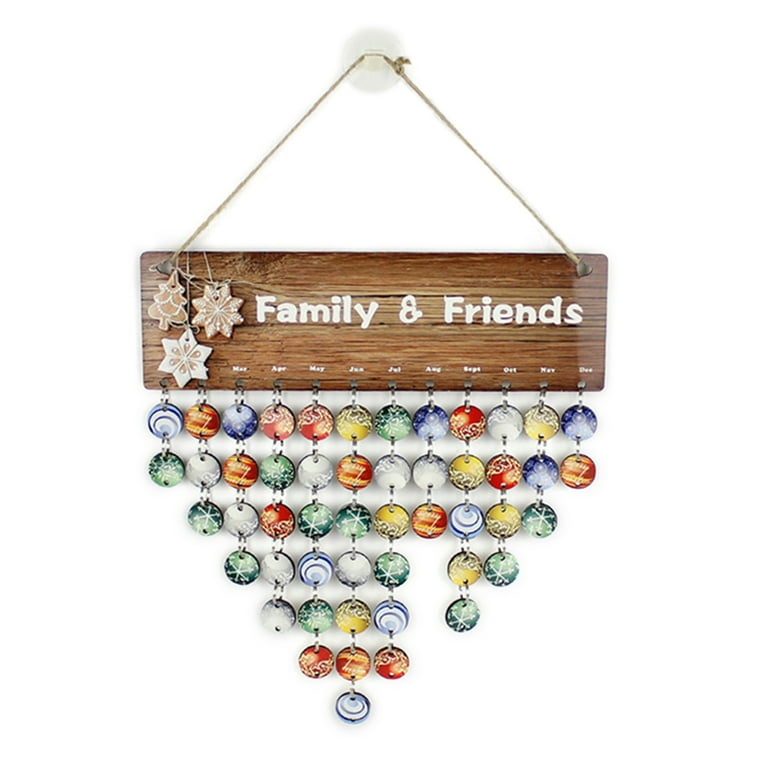 GENEMA DIY Wooden Family Friends Date Mark Sign Sublimation Blanks Calendar  Board Decor DIY Hanging Calendar - Walmart.com