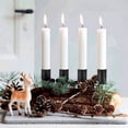thumbnail image 5 of Candle Holders, Wreath, Candle Sticks, Wreath, Candle Holder, Taper Candles with Skewer, 12Pcs Black, 5 of 6