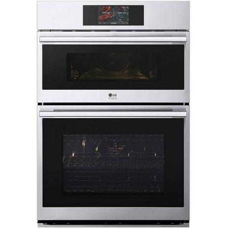 LG Studio WCES6428F 30 inch Stainless Combo Wall Oven with 6.4 Cu. Ft. Total Capacity