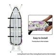 thumbnail image 4 of HELLHERO Heavy-Duty Fabric Ironing Board Cover (15 x 54 inch) - Wrinkle-Resistant, Decorative Purple Floral Pattern, 4 of 5