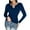 Navy, variant on Timegard Women Long Sleeve Shirts Built-In Shelf Bra Tops Fall V Neck Long Sleeve Slim Comfy Tee Blouse