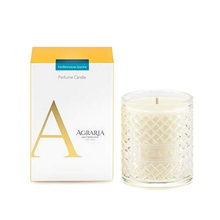 AGRARIA Bougie Parfumée au Jasmin Méditerranéen 7oz - Cire de Soja Premium