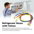 thumbnail image 2 of Tignapoo 3-Pack 50"/1.27m R410A Refrigerant Charging Hoses in Red, Blue, Yellow with Ball Valves - Durable, High Pressure Rated for HVAC and Automotive Use, 2 of 6