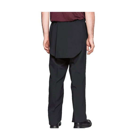 Mens Adaptive Open-Back Seat Modesty POLY Pants Black